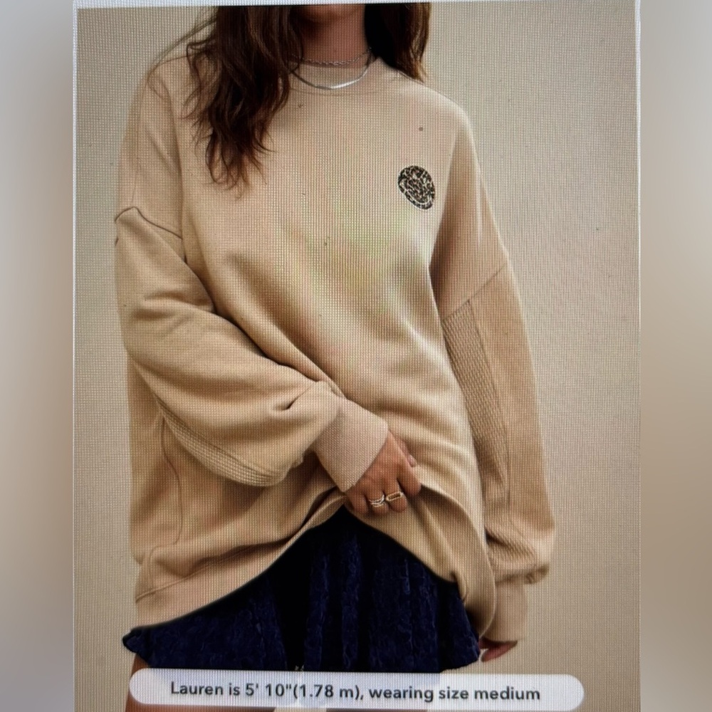 Aerie Smiley Getaway Sweatshirt Size XS NWT